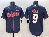 Men's Puerto Rico #9 Javier Baez Navy 2023 World Baseball Classic Stitched Jersey,baseball caps,new era cap wholesale,wholesale hats